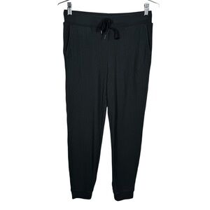 J.Crew Black Henley Waffle-Knit Pajama Pants, Size XS